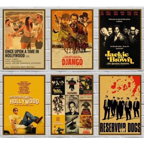 Quentin Tarantino Series Movie Retro Posters Pulp Fiction/Reservoir Dogs Poster Prints Art Picture Bar Cafe Wall Decor 42X30cm