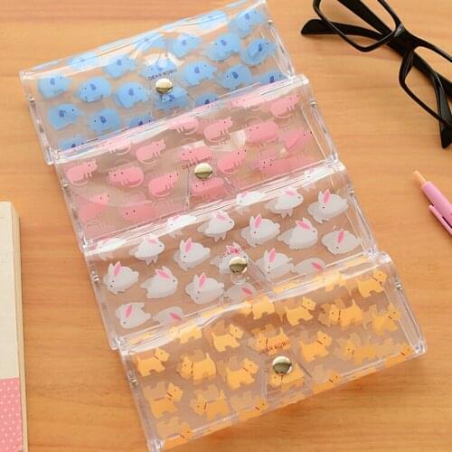 1Pcs Cartoon Cute Travel Women Transparent PVC Eye Glasses Box Bag Case Protection Carry Box Eyewear Accessoires 4 Colors