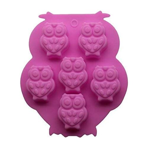 Hwint 6 holes 3d Owl Silicone Mold Fondant Cake Mold Cake Decorating Tools Prepare Ice Tray Chocolate Mold Kitchen Accessories