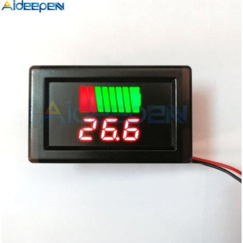 Car Lead Acid Battery Capacity Voltage Indicator Module 12V 24V 36V 48V 60V 72V Electric Vehicle Battery Charge Level Tester