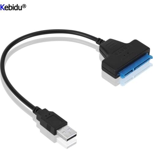Kebidu 480Mbps USB 2.0 to SATA Adapter Computer Cables Connectors Usb Sata Adapter Cable Support 2.5 Inches Ssd Hdd Hard Drive
