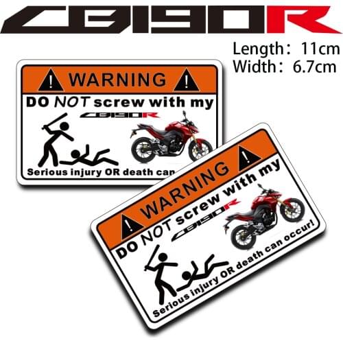 KODASKIN Motorcycle Cheap 2D Creative Warning Sticker Decal for HONDA CB190R
