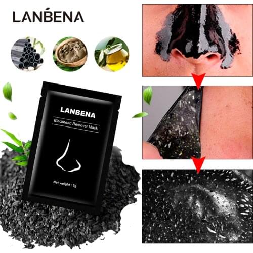 LANBENA 5/10PC Blackhead Remover Cream Mask Acne Treatment Peel Off Shrinking Pore Against Black Dots Deep Cleansing Nose Strips