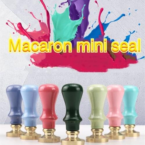 Macaron Sealing Wax Seal Retro Postcard Making DIY Scrapbooking InvitationDecoration Handcrafts Customizable Metal Stamp