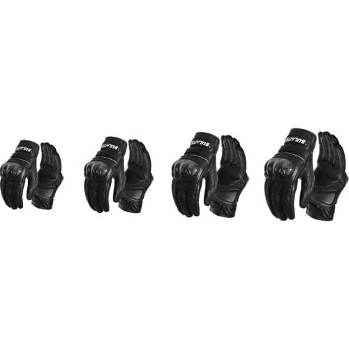 SULAITE Motorcycle Riding Gloves Touchscreen Carbon Fiber Hard Knuckle Sheepskin Racing Gloves for Motocross Motorbike ATV UTV