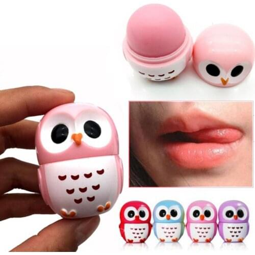 Cartoon Owl moisturizes Natural Plant Ball Ladies Lip Balm anti-dryness lip balm moisturize dry chapped lips