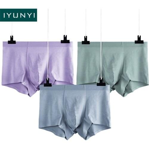 IYUNYI 3pcs/lot Men Modal Underwear Boxer Shorts High Quality Comfortable Soft Male Panties Underpants U Convex Pouch Boxers