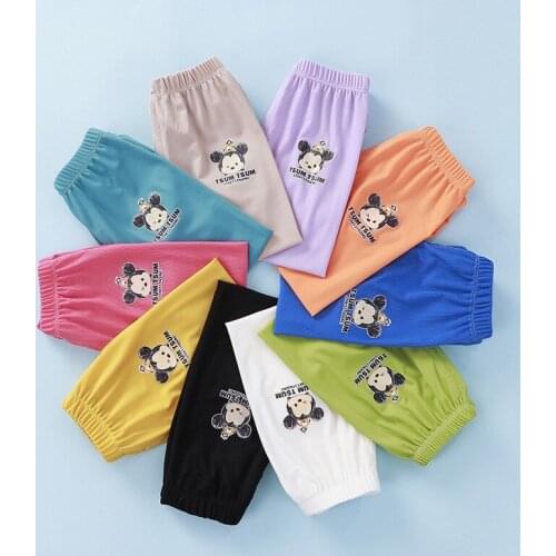 2021 Autumn New Children Pants Sports Girls Harem Pants Fashion Cartoon Mickey Boys Trousers Spring Thin Sport Pants