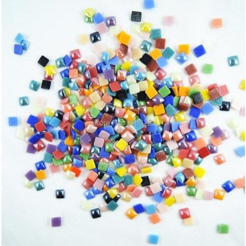 New 8mm Mixed Square Shape Glass flatback Beads Ceramic Flat back Gems Cabochon fit necklace bracelet earrings, DIY phone Decor