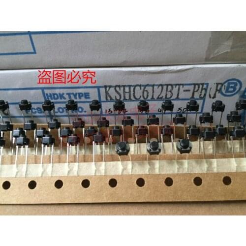 Original new 100% KSHC612BT-Pb touch switch 6*6*9.5 DIP 2pin micro switch round