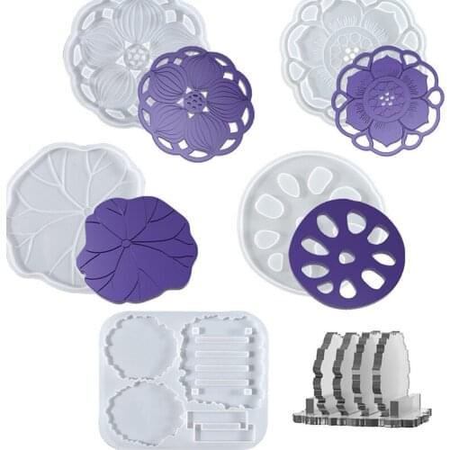 Cup Mat Casting Coaster Silicone Mould Mandala Cup Mat Casting Epoxy Resin Mold Round Tray DIY Crafts Home Decoration Craft