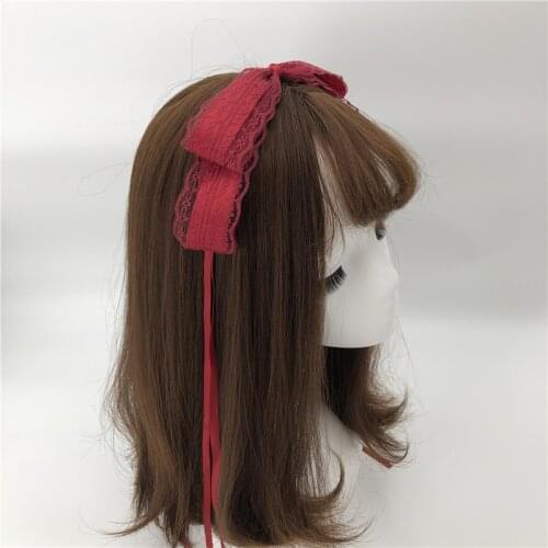 Wholesale women cute lace headband girls bow headwear ladys ribbon Bells hair accessories ins korea style hairbands