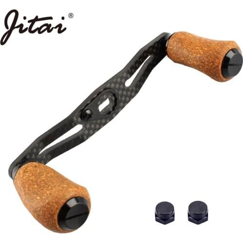 JITAI 8*5mm 7*4mm Carbon Fiber Fishing Reel Handle Rocker Cork Rubber Knob For ABU DAIWA SHIMANO Baitcasting Reels For Fishing