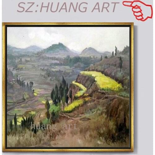 Contemporary art Landscape Rural style oil paintings Spring scenery Utrecht Canvas hand painted High quality Wall pictures