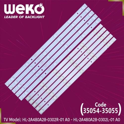 TV LED BAR- HL-2A480A28-0302L-01 A0 - 8D2A-DLM4-800600 - LEFT--0302R-01 A0 - 8D2A-DLM4-800601-RIGHT 47 CM 6 LEDS TOTAL 10 PCS