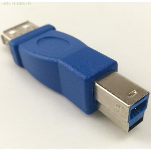 100pcs/lot High Speed USB 3.0 Type A Female To Type B Male Plug Connector Adapter USB3.0 Converter Adapter AF To BM for Camera