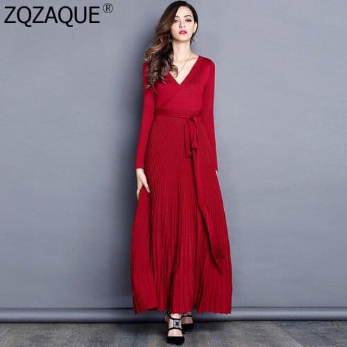 Модные вязаные платья ZQZAQUE China At AliExpress