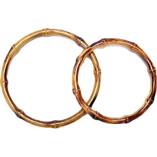 1PCS Hot Sale Round Bamboo Bag Handle Handbag Strap O Bag Handles For Handcrafted Handbag DIY Bag Accessories