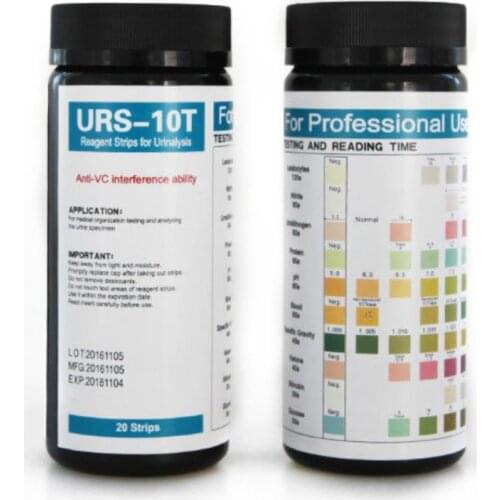 100pcs 10 Parameter Urine Test Strips Alkaline Acid Litmus Testing Paper Tester For Ketone Glucose Diabetes UTI PH