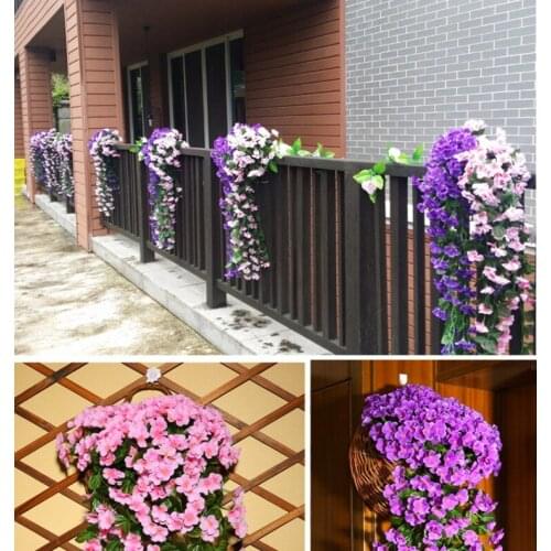 100Pcs18 Branchs/Bouquet Artificial Silk Orchids flower Vine Wisteria Rattan Craft Ornament For Home Wedding Holiday Decorations