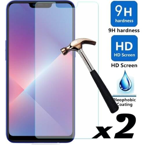 2pcs/lot Tempered Glass Screen Protector For Oppo A5 / A3s Ultra Thin Explosion-proof Protective Front Films For Oppo A5 / A3s