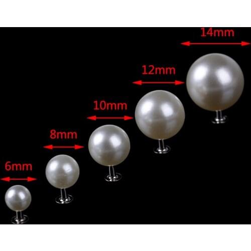 30-100pcs DIY Clothing Accessories Pearl Cap Rivets Craft Repair Pearl Knitting Lace Hat Hair Uppers Decor 6/8/10/12/14mm