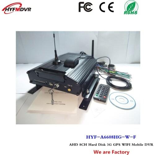 8CH ntsc/pal mdvr 3G WiFi network surveillance video recorder truck / taxi mobile DVR GPS positioning function