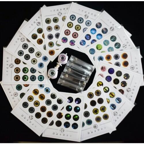 1 PCS 8 Pairs New Style 1/6 Blyth Doll Eye Chips Pattern for DIY Modified Thin Glass Eyechips for Blythes Doll Accessories