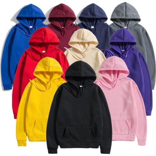 Cotton Hoodies Women Clothing Solid Matching Hoodies For Couple Loose Pullovers Hoodies men‘s Unisex korean fashion sweetshirts