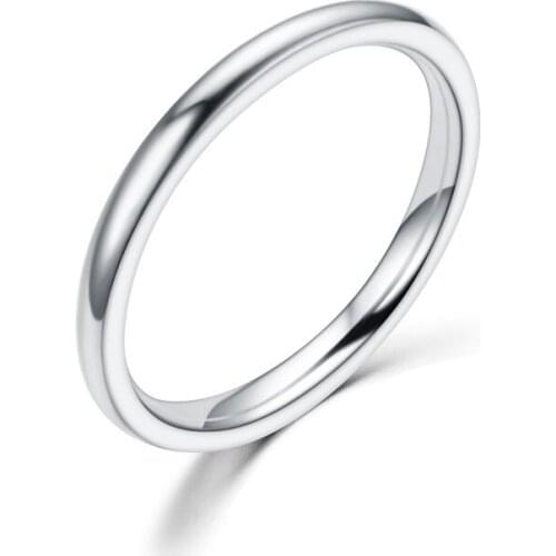 1.5mm Stainless Steel Classical Plain Stackable Wedding Band Ring