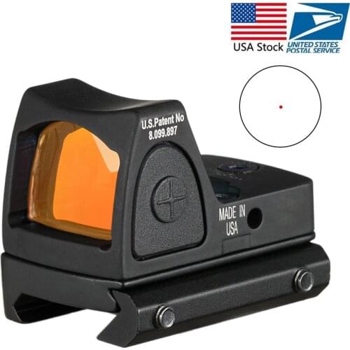 Mini RMR Red Dot Sight Collimator Glock / Shot gun Reflex Sight Scope fit 20mm Weaver Rail For Airsoft / Hunting Rifle