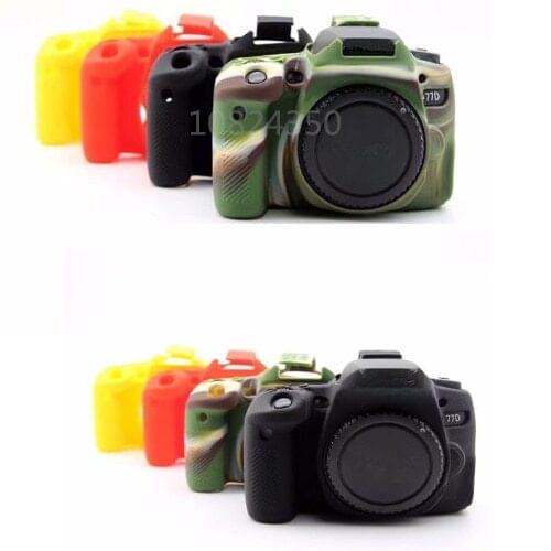Nice Soft Silicone Rubber Camera Video Bag For Canon 77D Silicone Case Rubber Camera case Protective Body Cover Skin