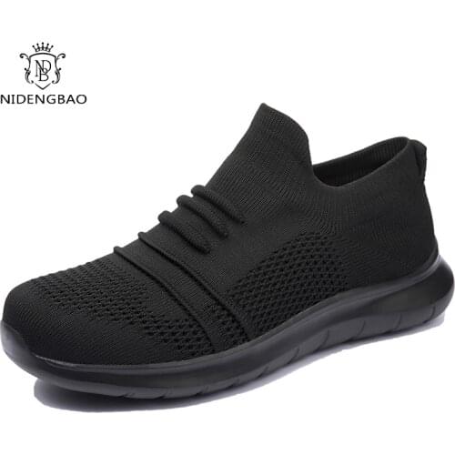 Fashion Sneakers Men Shoes Slip-on Mans Casual Walking Footwear Breathable Knit Loafers Shoes Non-Slip Sock Shoes Big Size 50