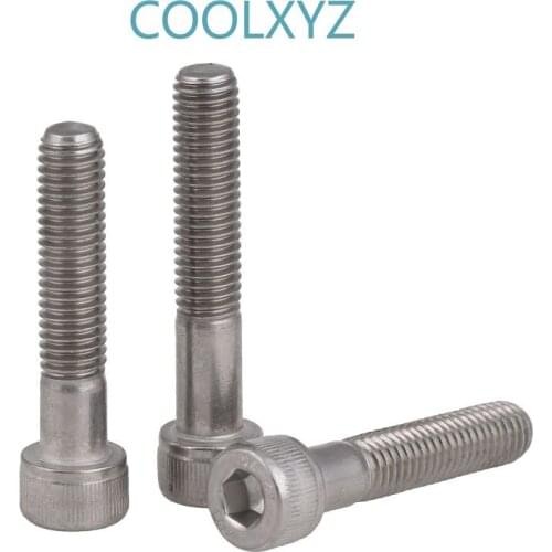 M4M5M6 304 stainless steel half-tooth hexagonal screw cylinder head bolt cup head screw 5PCS