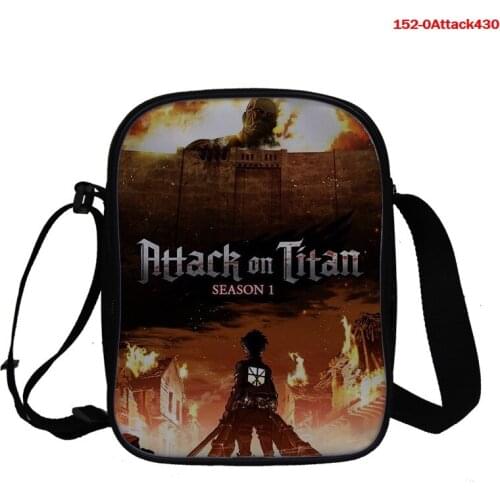 2021 Fashion 3D Shoulder Bag Attack on Titan Crossbody Bags Casual Messenger Bag Travel School Anime Crossbody Bag for Children