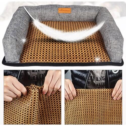 Cat Cool Mat Summer Pet Cooling Pad Cold Silk Dog Bed For Cat Kitty on Sofa Cushion Pet supplies Cool Mat Bed Cat Cushion Cool