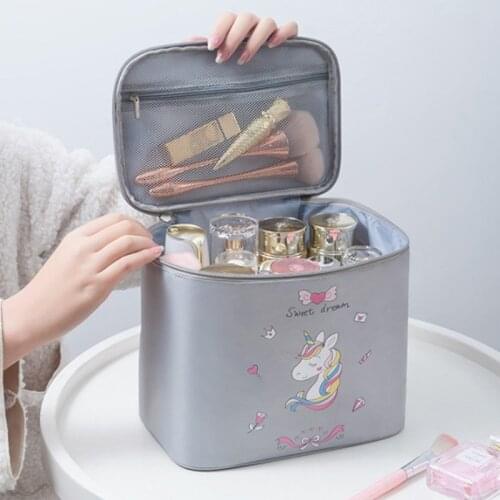 NEW Women Fashion Cosmetic Bag Organizer Waterproof Portable Makeup Bags Large capacity Travel Toiletry Storage Box Beauty