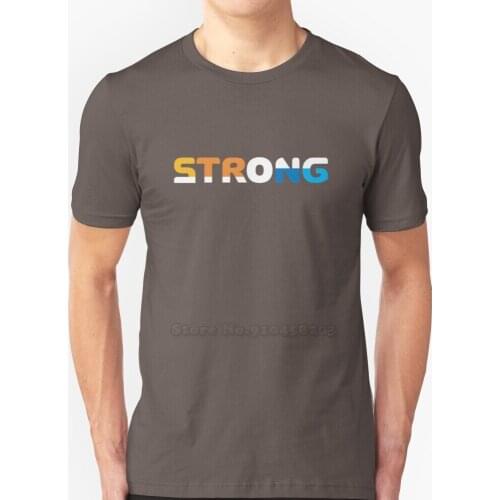 Strong / Color Block - The Strength In Me New Trend T-Shirt Men Summer High Quality Cotton T-Shirt Tops Strong Strength
