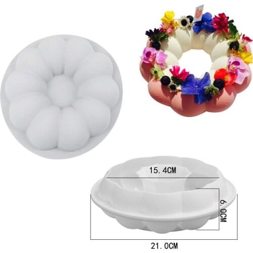 Silicone Mold Mousse Cake Mould Flower Shape Pastry And Bakery Accessories Dessert Molds All Saints' Day Cake Tools For Kitchen