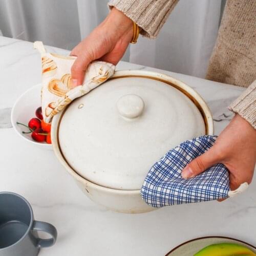 1Pc Cute Pot Holders Heat Resistant Pot Lid Handle Cover Cotton Pot Cap Kitchen Use