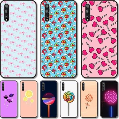 Colorful candy Phone Case For Huawei Y 5 6 7 8 9 A P S Pro 2020 2019 Black Shell Cover