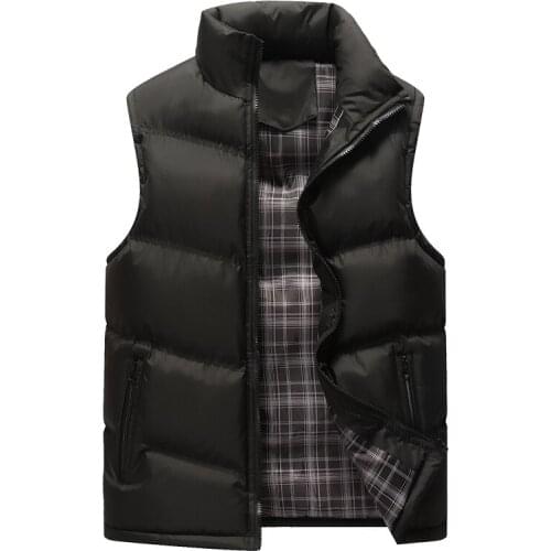 KKSKY Mens Vest Jacket Winter Streetwear Sleeveless Warm Jacket Polyester Men Clothing Oversized Black Vests Coat Homme M-4XL