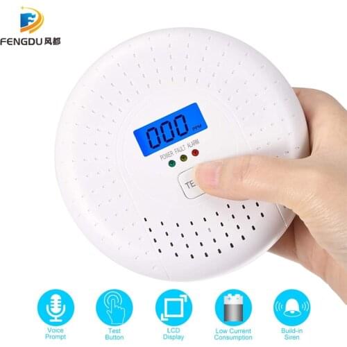 LCD CO Sensor Work Alone Built-in 85dB Siren Sound Independent Carbon Monoxide Poisoning Warning Alarm Detector