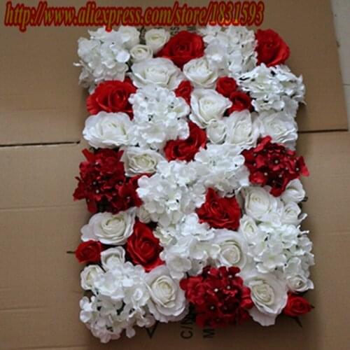 10pcs/lot Artificial silk rose hydrangea flower wall wedding backdrop decoration flower runner wedding decoration TONGFENG