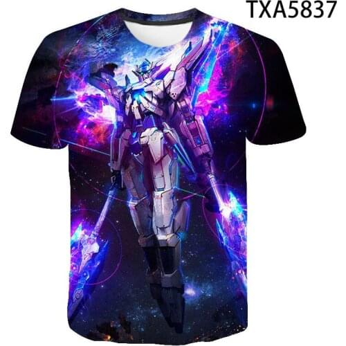 2020 Boy Girl Kids Gundam Fashion Streetwear Men Women Children 3D Printed T Shirt Summer Short Sleeve Casual Cool Tops Tee