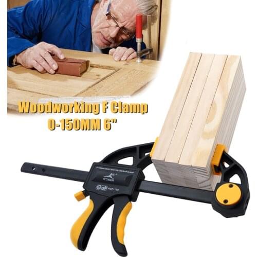 6 Inch Multifunctional Woodworking Bar F Clamp Clip Hard Grip Quick Ratchet Release Clip Adjustable Clip Grip Wood Hand Vise