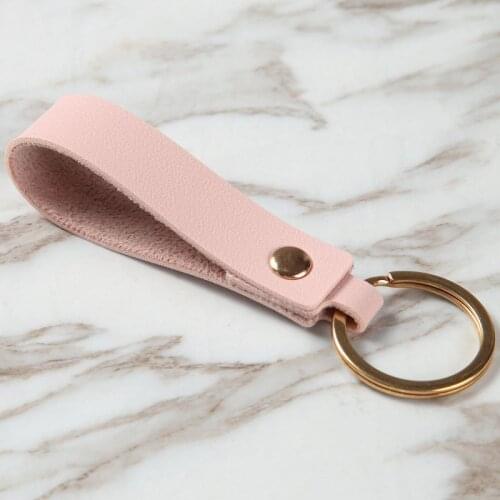 Anti-lost Car Keychain Top Layer Leather Keyring Braided Rope Auto Vehicle Key Chain Holder Accessories Gift for Husband Couple