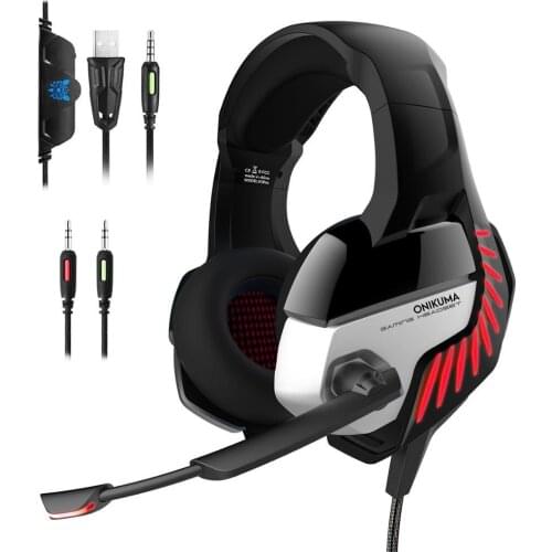 Fast Shipping!K5 PRO Gaming Headset PC 3.5mm USB Stereo Headphones Noise Reduction with Mic for PS4 Gamepad Xbox Laptop Computer