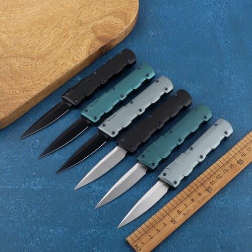 Double Action Mini D2 Knife Outdoor Camping Knife T6-6061 Tactical Knife Outdoor Survival EDC Folding Tool Camping Tool