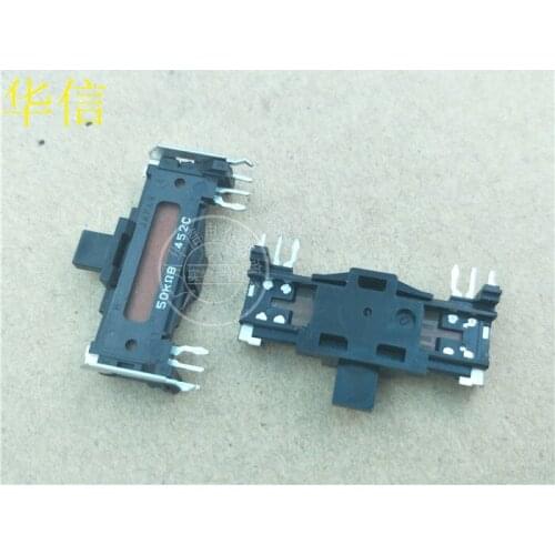 5pcs double straight vane potentiometer 50KB for Panasonic / 30mm fader B50K handle length 5MM